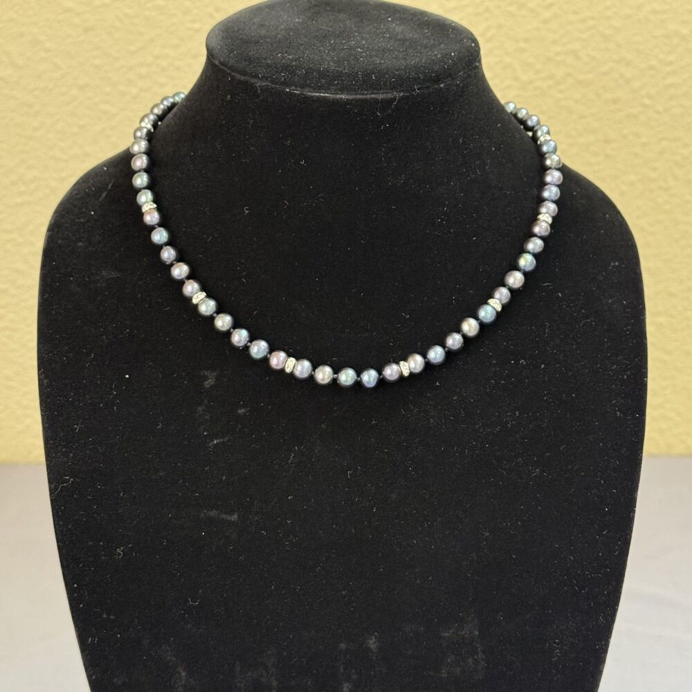 Danbury Mint Necklace Pearl Beaded 17 In Womens Choker Statement Jewelry Vintage